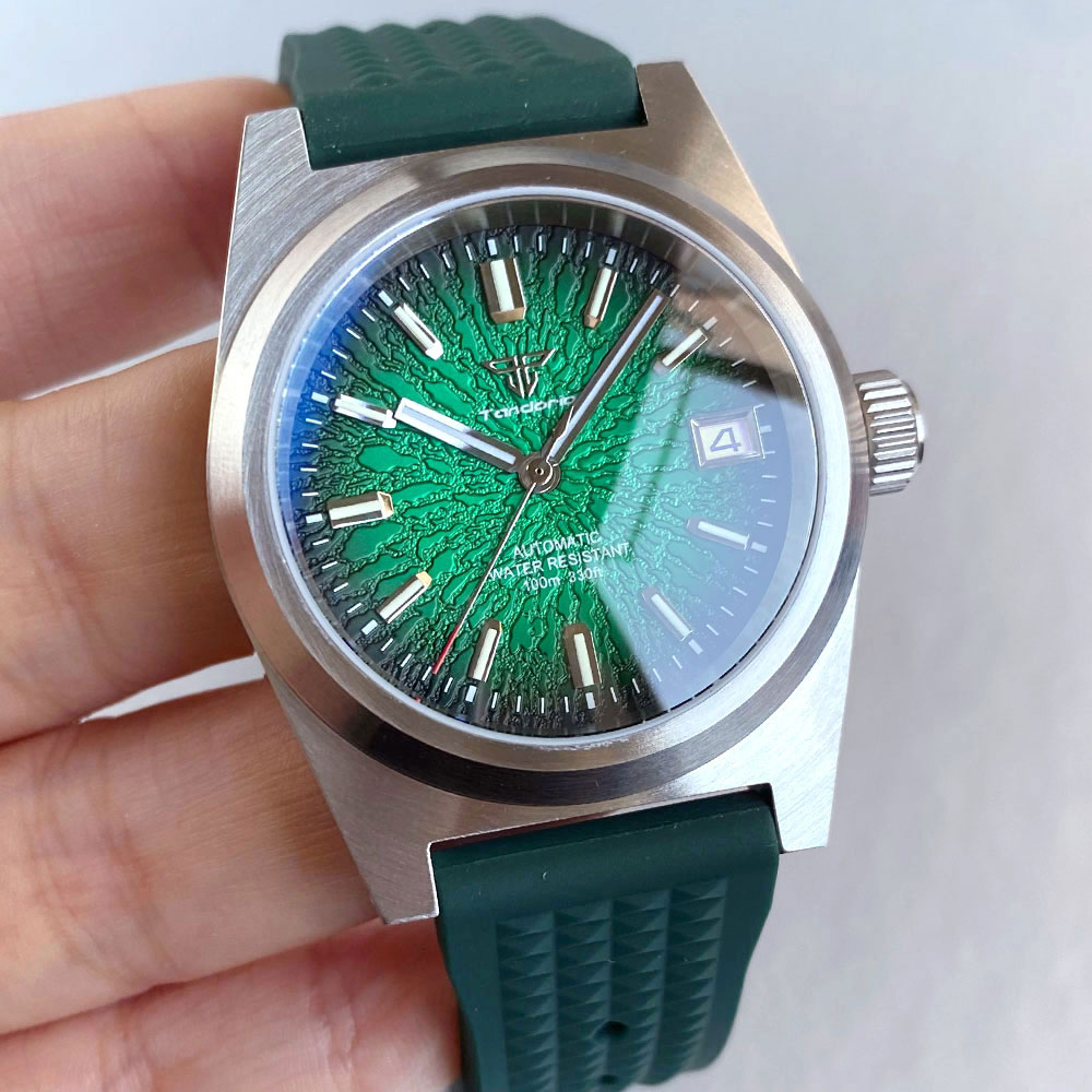 New 38mm Mechanical Watch Men  - Rubber Strap Diver ulasan dan harga