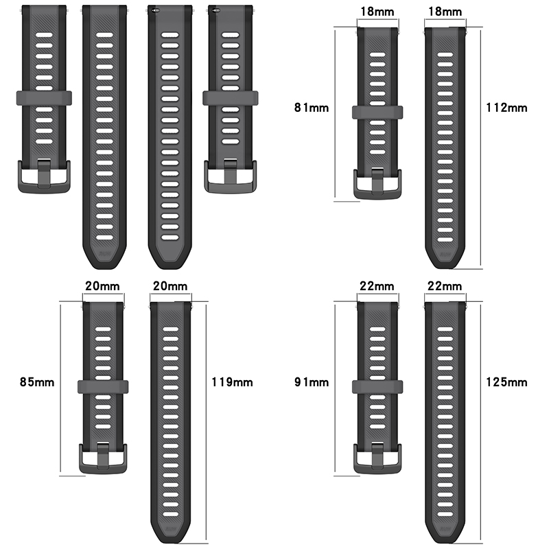 22mm 20mm 18mm Texture Silicon - Silicone Watch Band 22Mm ulasan dan harga