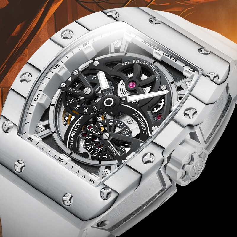 BONEST GATTI Men's Mechanical  - Rubber Strap Diver ulasan dan harga