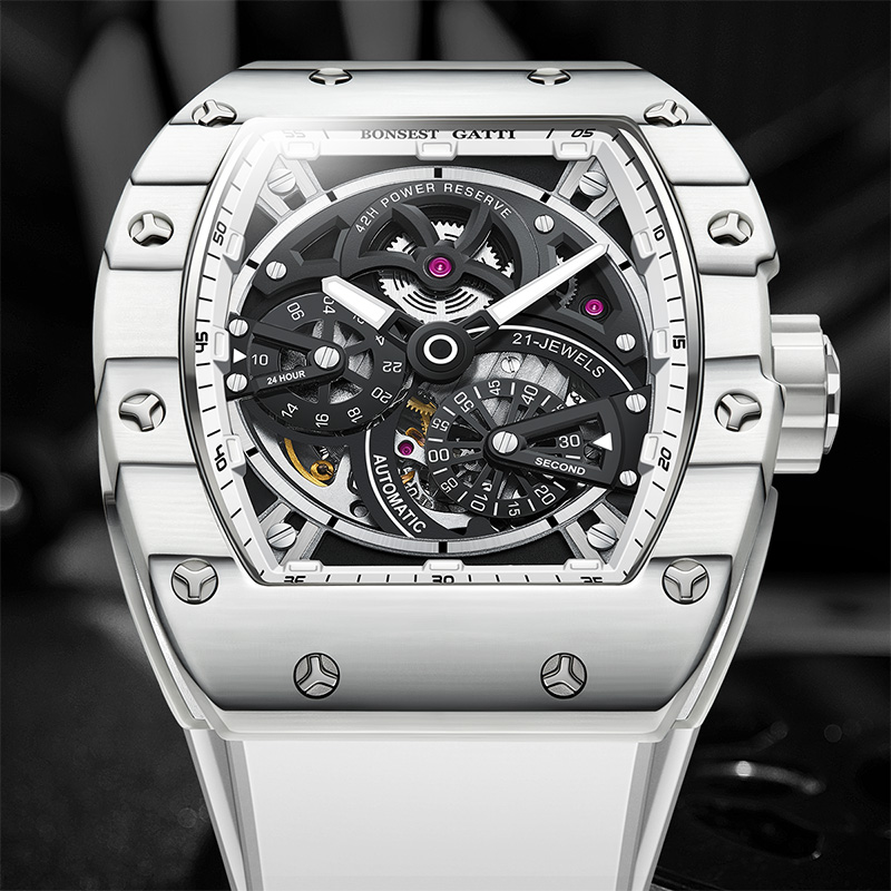 BONEST GATTI Men's Mechanical  - Rubber Strap Diver ulasan dan harga