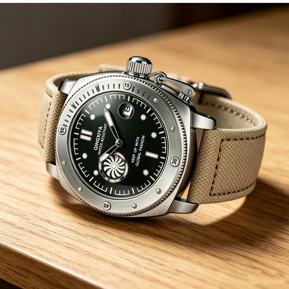 Cool Creative Khaki Canvas Str - Canvas Strap Watch ulasan dan harga