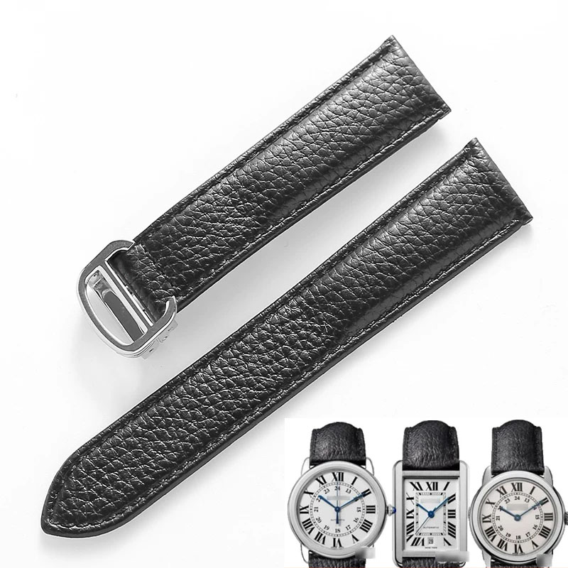 Genuine Leather Watch Strap fo - Cartier Watch Tank ulasan dan harga