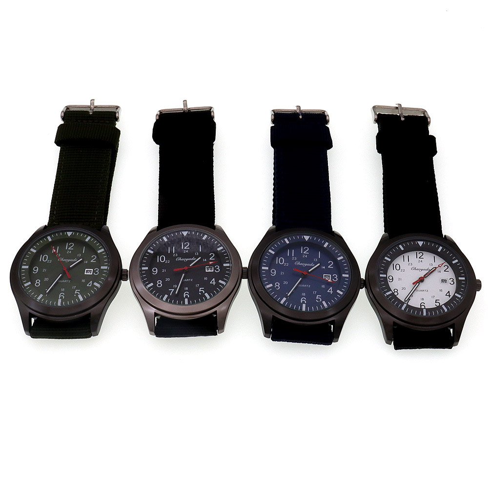 Luxury Men's Quartz Watch Spor - Canvas Strap Watch ulasan dan harga