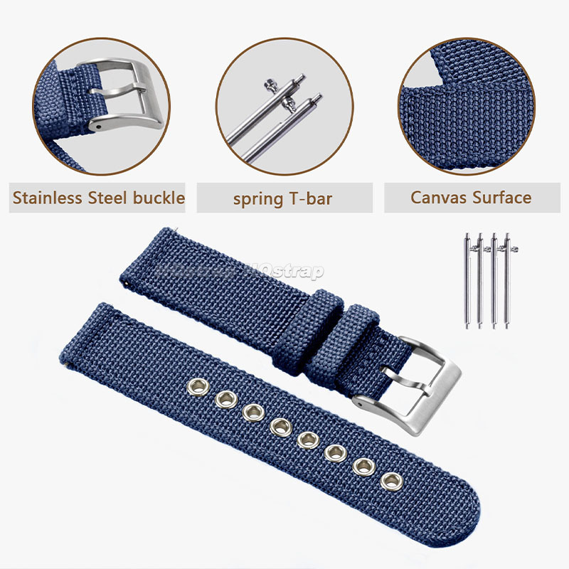 Nylon Strap 18mm 20mm 22mm Ban - Nato Strap Nylon ulasan dan harga