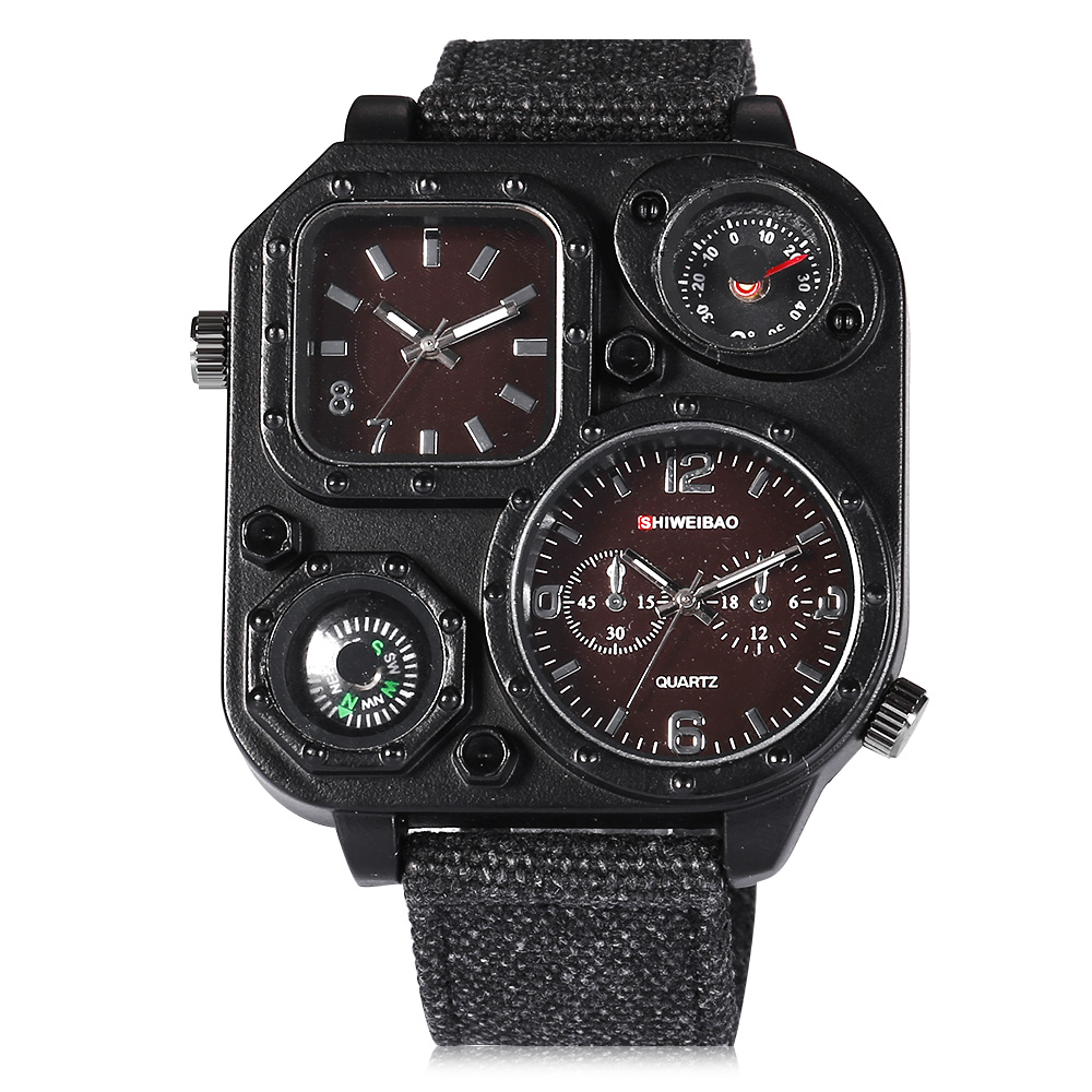 Quartz Mens Watches Top Brand  - Canvas Strap Watch ulasan dan harga