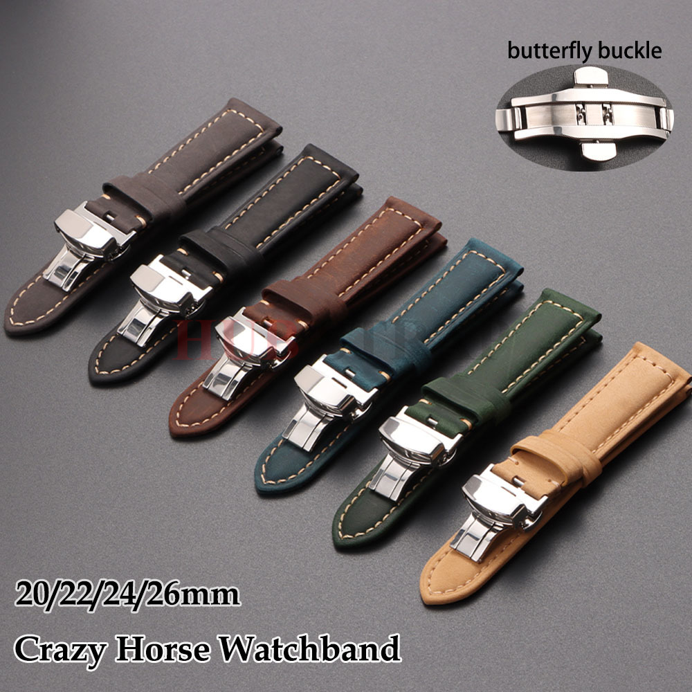 20mm 22mm 24mm 26mm Genuine Ca - Suede Strap Watch ulasan dan harga
